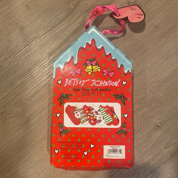 HP! Any 2/$18! Betsey Johnson 6 Pack Low Cut Christmas Socks - Picture 5 of 7
